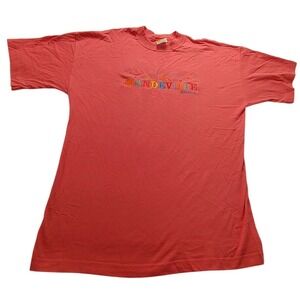 Sun Island Mandeville Jamaica Embroidered T-Shirt Pink‎ Mens XXL Cotton Souvenir